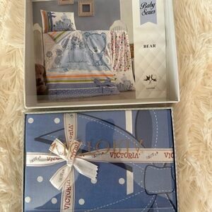 🆕 Baby Series Blue Bear Duvet Cover Set